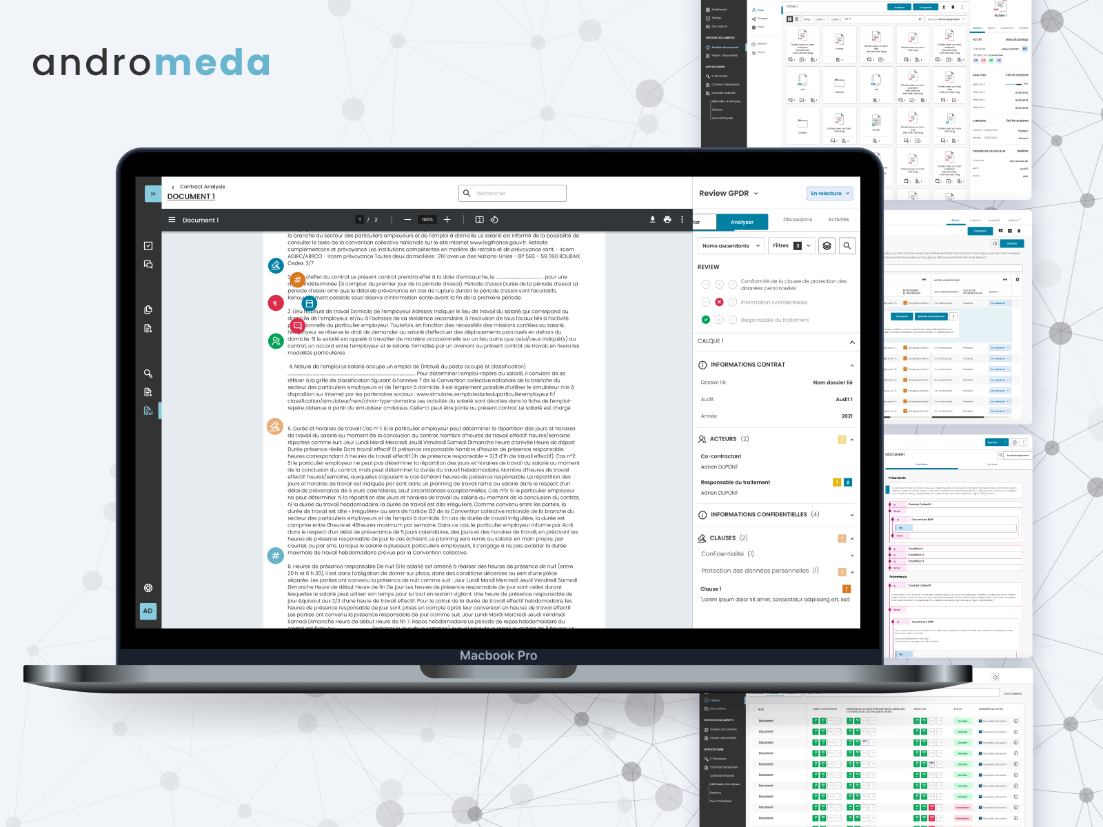 Visual preview of the Andromeda web app